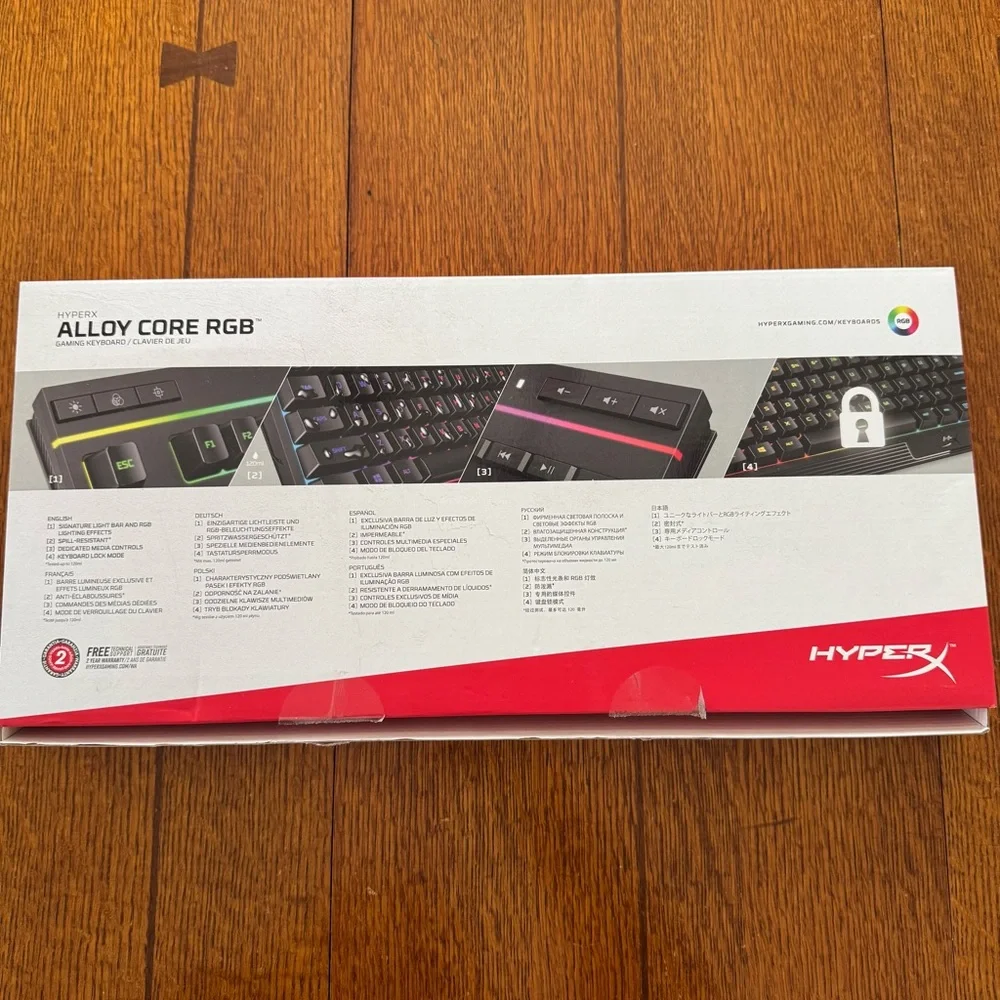 HyperX Alloy Core RGB Wired Gaming Keyboard HX-KB5ME2 tested working